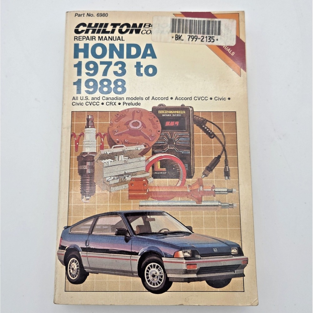 1973-1988 HONDA ACCORD CIVIC CRX PRELUDE CHILTON REPAIR MANUAL